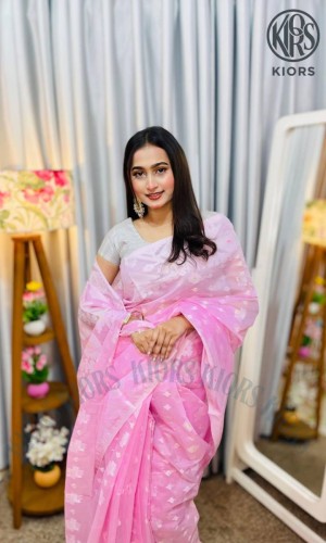 Baby Pink Godhuli Saree
